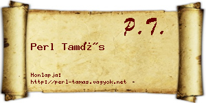 Perl Tamás névjegykártya